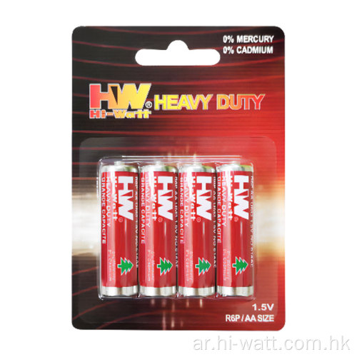 سترة معدنية شديدة التحمل ببطارية AA R6P 1.5 فولت